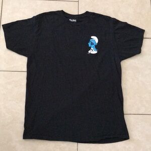 The Smurfs Lazy Smurf Mushroom Graphic Shirt, Size L